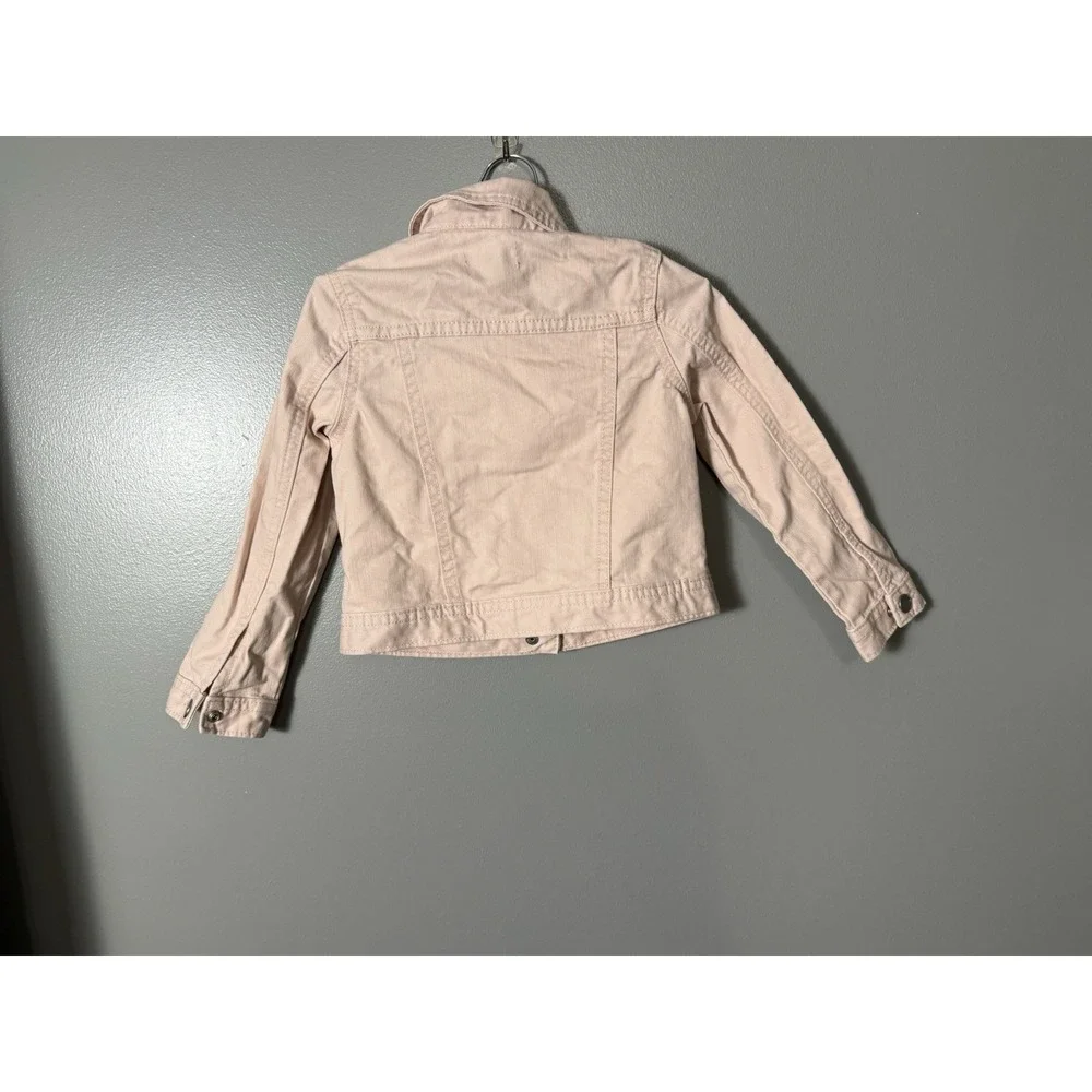 Childrens Place‎ Girls Jean Jacket Pink Girls Rule Patches 4T